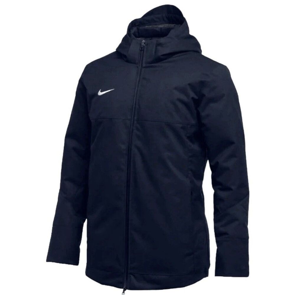 Nike Stock Men’s Size XL Navy Blue White 550 Down Hooded Parka Jacket